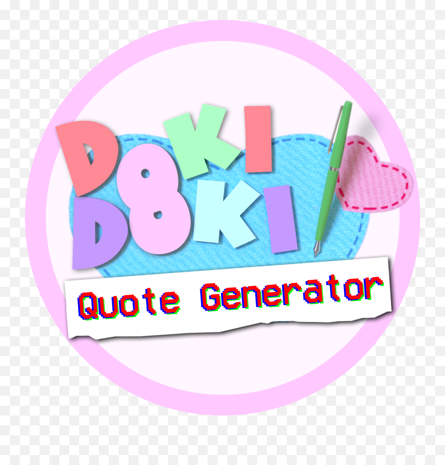 Ddlc Quote Generator - Doki Doki Literature Club Ddlc Logo Transparent Emoji,Emoji Sentences Maker