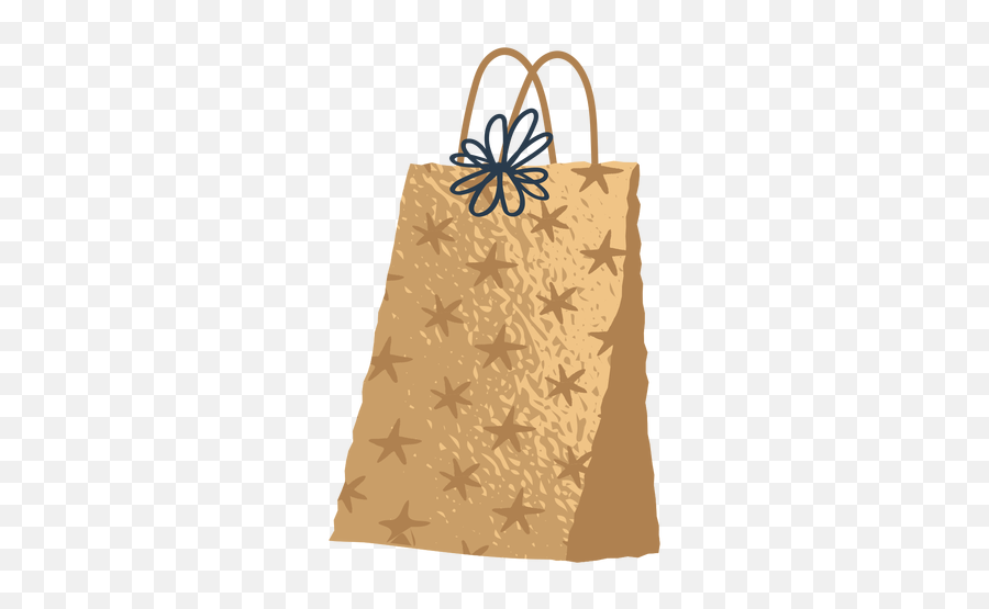 Golden Gift Bag Illustration - Bolsa De Regalo Png Emoji,Emoji Tote Bag