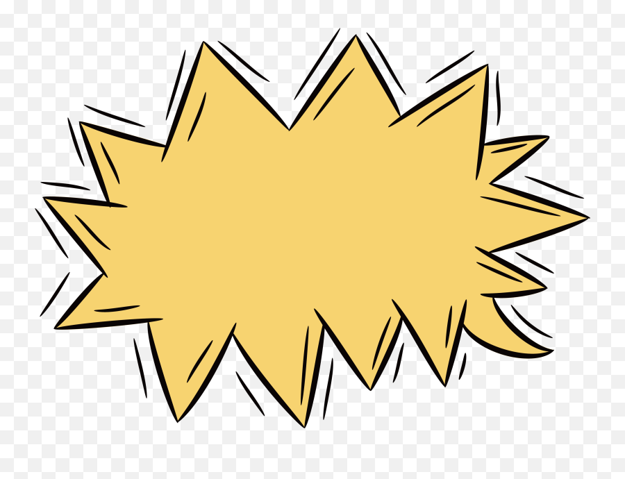 Explosion Clip Art - Yellow Serrated Bomb Png Download Bomba Amarilla Emoji,Bomb Emoji Png
