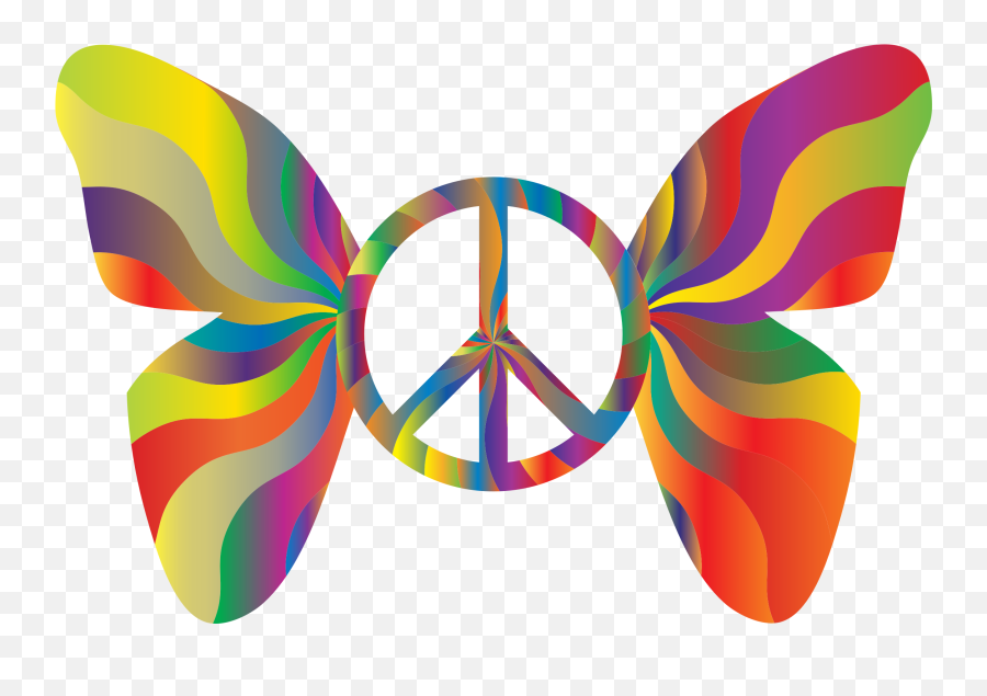 Groovy Peace Sign Butterfly - Peace And Love Logo Png Black Lives Matter Peace Sign Emoji,Groovy Emoji