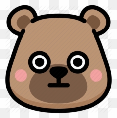 Bear Emoji Emotion Expression Face - Bear Rolling His Eyes,Groundhog Emoji