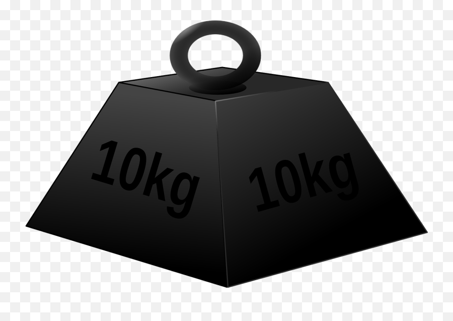 Kilogram Mass Weight 10 Gravity - Weight Clip Art Black And White Emoji,10 Umbrella Emoji