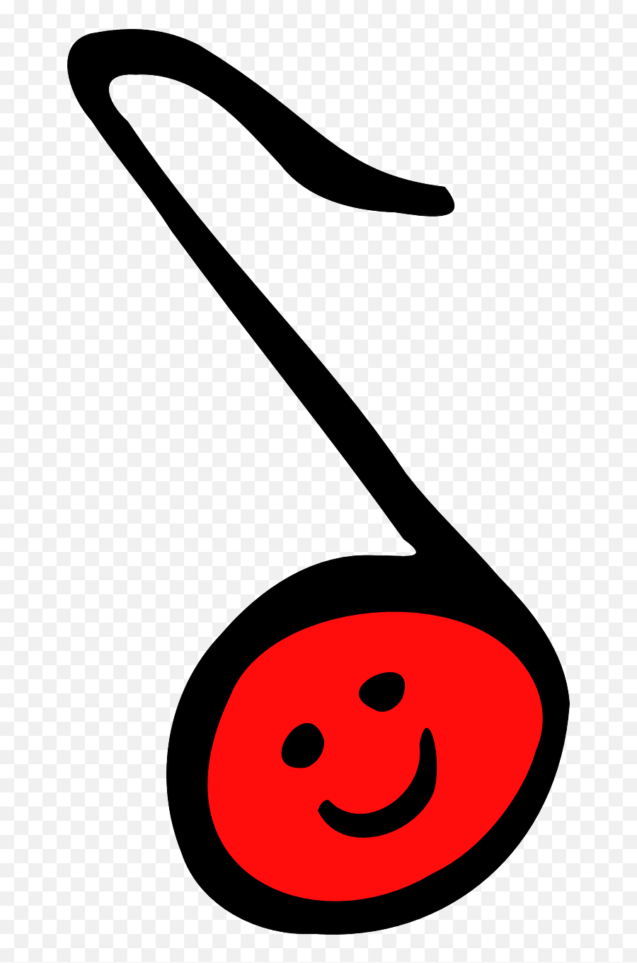Music Note Melody Red Free Vector Graphics - Happy Music Note Emoji,Music Note Emoticon