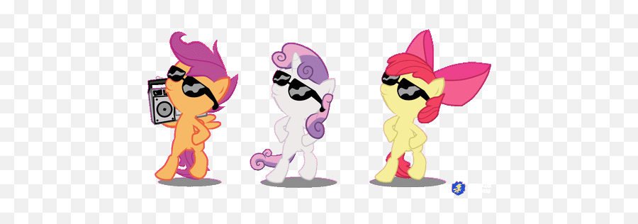 Top Mark Is So Dirty Minded Stickers - Cutie Mark Crusaders Gif Emoji,Emoji Horse And Arm