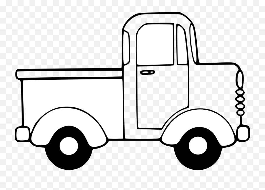 Semi Truck Clipart Black And White Free - Red Truck Coloring Page Emoji,Semi Truck Emoji