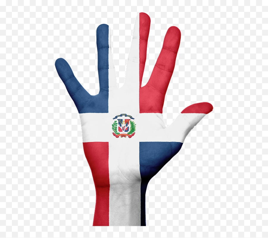 Dominican Republic Flag Hand - Dominican Republic Png Emoji,Dominican Flag Emoji