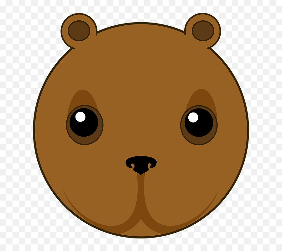 Bear Head Wild - Cute Animal Head Art Emoji,Dont Forget Emoji