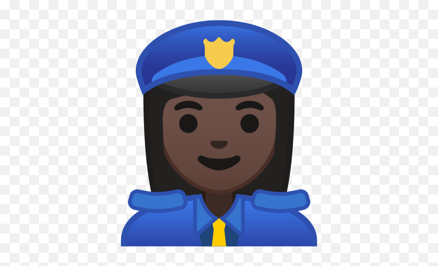 Woman Police Officer Emoji With Dark Skin Tone Meaning - Police Woman Emoji,Cop Emoji