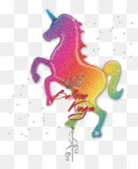 Glittering Rainbow Unicorn - Emoji