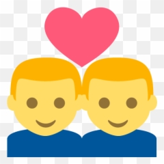 Couple With Heart Emoji For Facebook - Man And Kiss