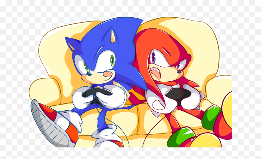 Sonic The Hedgehog Fan Art - Sonic Playing Video Games Emoji,Sonic Emoticons