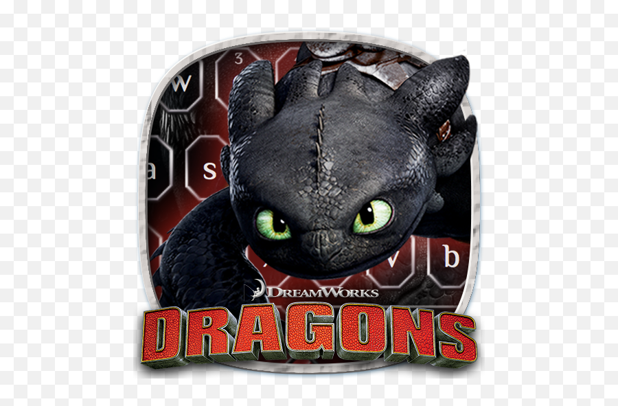 Dragon Toothless Keyboard Theme - Black Cat Emoji,Dragon Emoji Keyboard