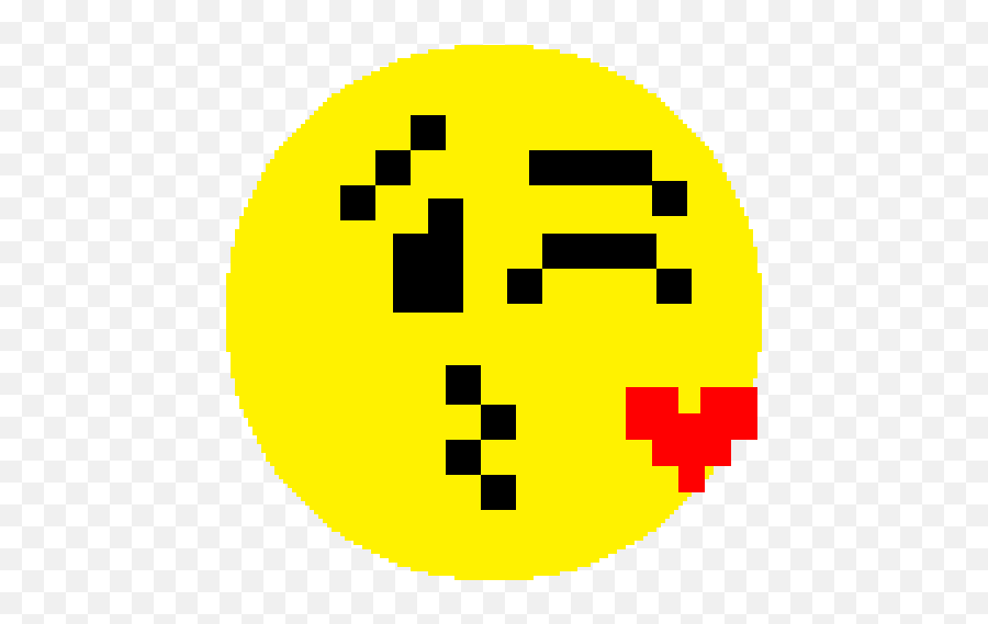 Pixilart - Pixel Art Emoji Faces,Emoji Kiss Symbol