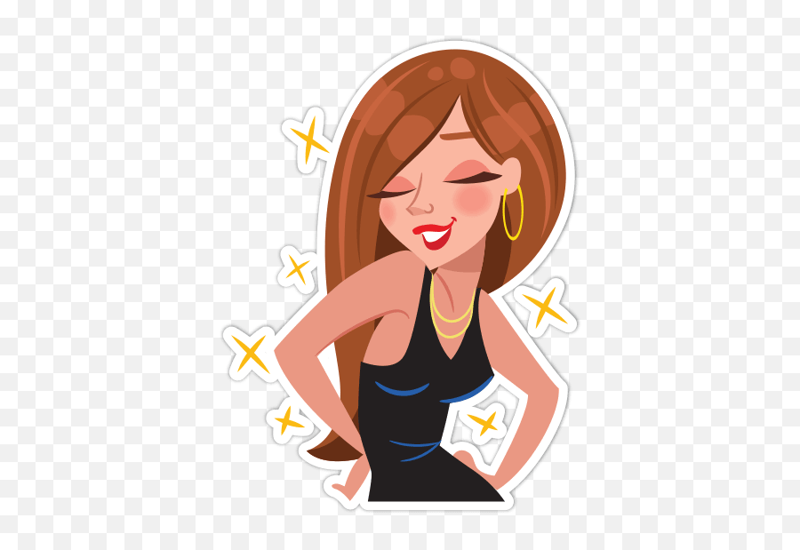 Girl Moods - Cartoon Emoji,Girls Emoticons