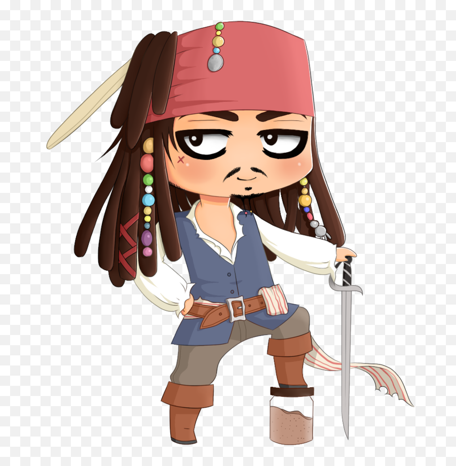 Png Download - Easy Jack Sparrow Cartoon Drawing Emoji,Keyblade Emoji