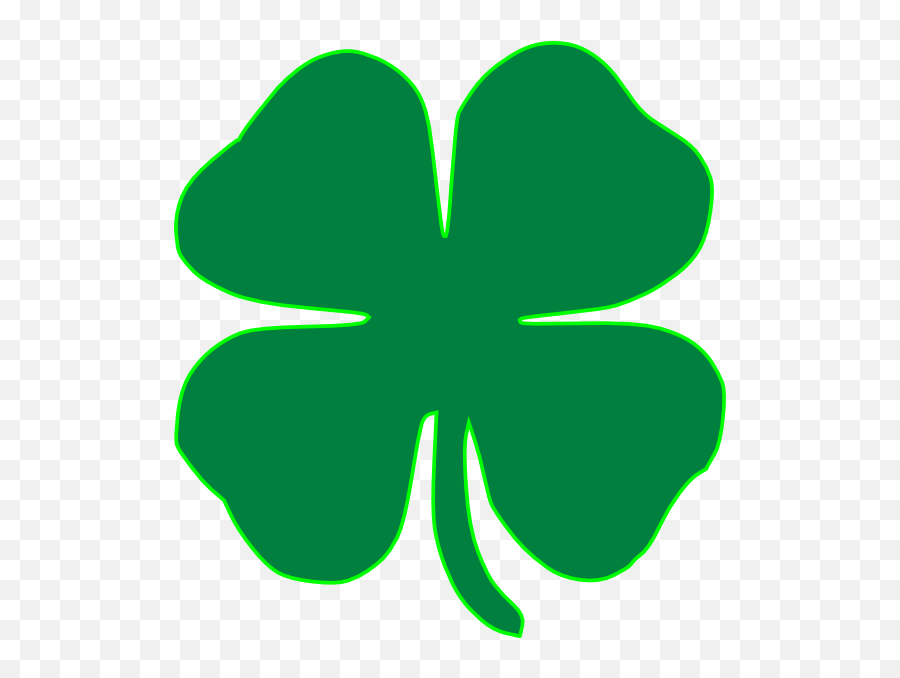 Download Shamrock Dark Green Clip Art - Four Leaf Clover Four Leaf Clover Clipart Emoji,Shamrock Emoji For Facebook