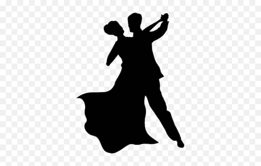 Dancer Silhouette - Silhouette Ballroom Dancing Clipart Emoji,Couple Dancing Emoji