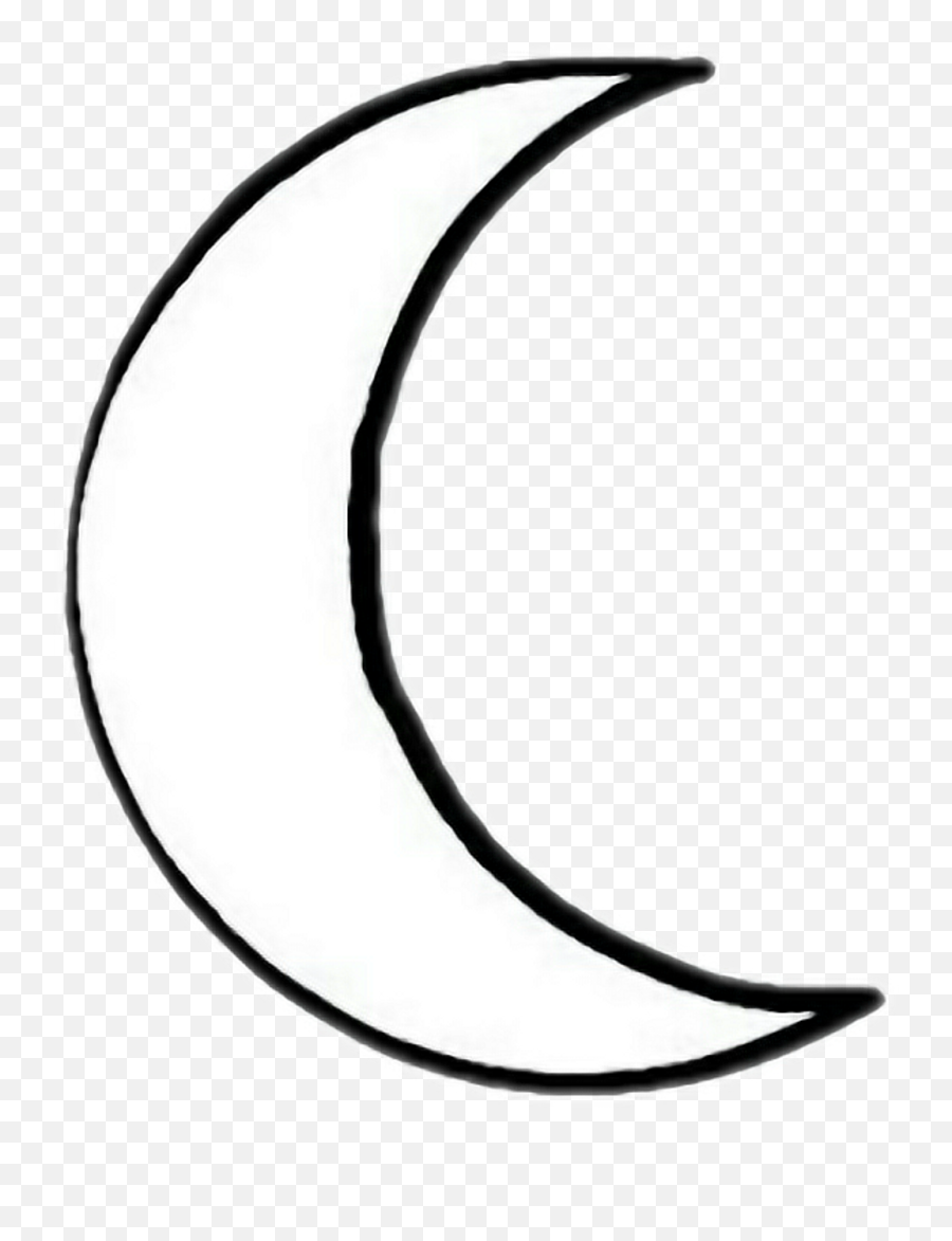 Crescent Moon Outline Tattoo Clipart - Sketch Images Of Moon Emoji,Black Crescent Moon Emoji
