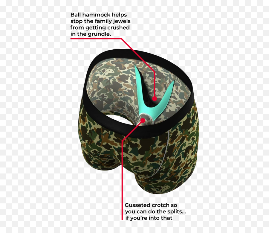 Camo Ball Hammock Pouch Underwear - For Adult Emoji,Camo Emoji