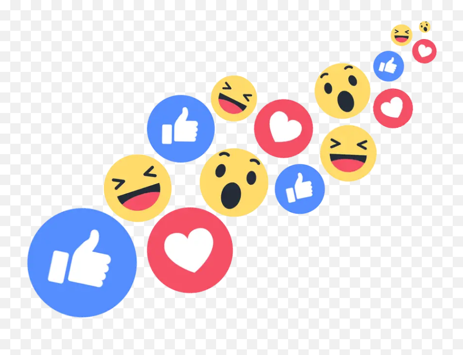 Buy Facebook Post Reactions Love Wow - Facebook Reactions Png Transparent Emoji,Emoticon Fb