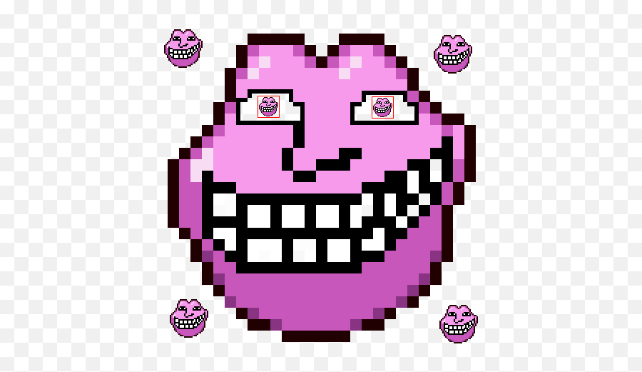 Troll Ditto Emote Face Emote Face Troll - Planet Pixel Art Png Emoji,Sly Emoticon