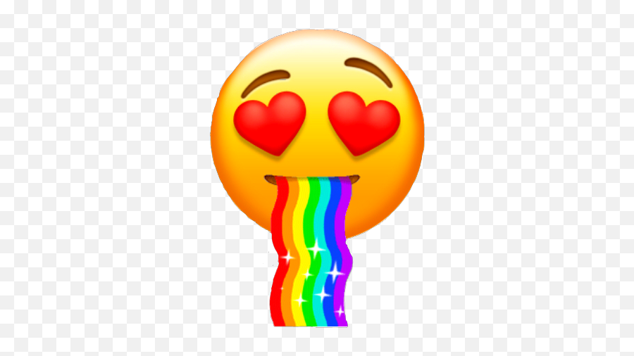 Emoji Emojiiphone Rainbow Love - Smiley,Rainbow Emoticon