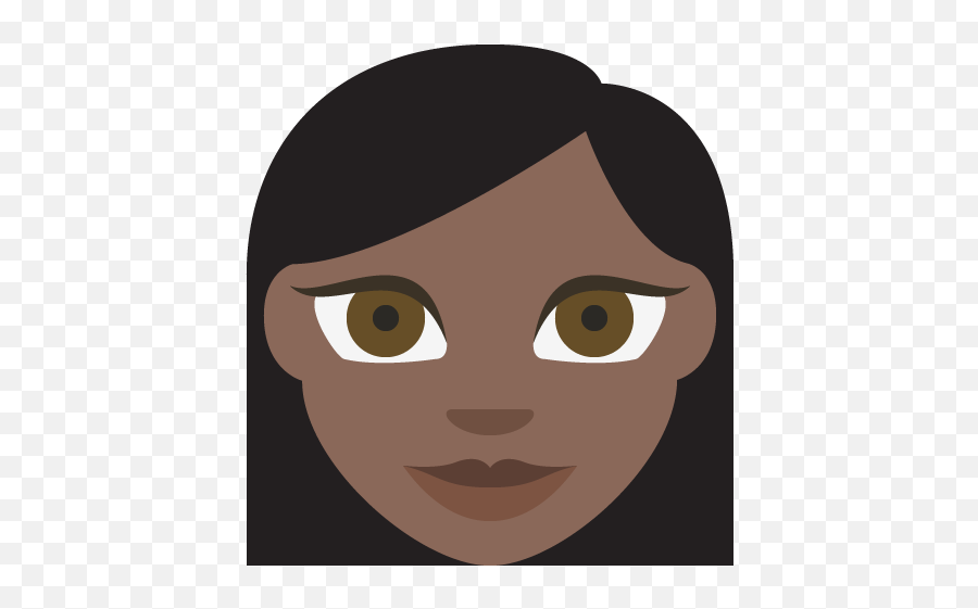 Woman Dark Skin Tone Emoji Emoticon - Dark Skin Tone Emoji,Female Emoticon
