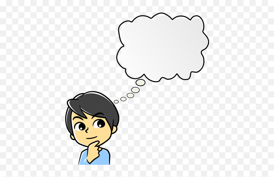 Scheming Boy Vector Image - You Think You Believe Emoji,Drawn Thinking Emoji