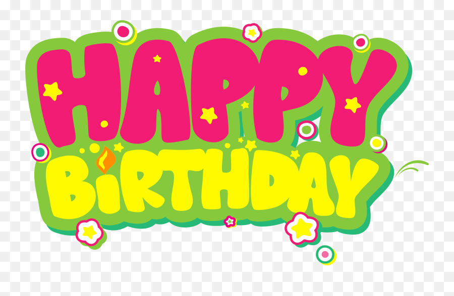 Happy Birthday Yellow Clipart - Happy Birthday Clipart Hd Emoji,Happy Birthday Emoji Texts