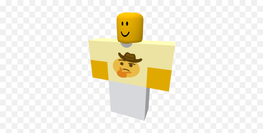 Blue Shirt - Cartoon Emoji,Thinking Cowboy Emoji