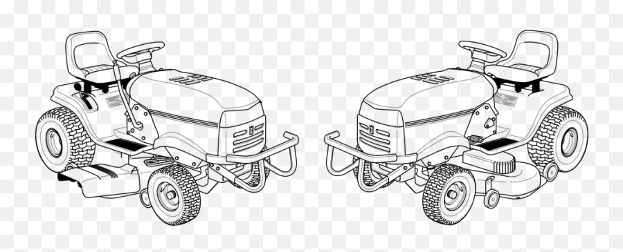 Lawnmower Lawn Tractor - Riding Lawn Mower Clip Art Emoji,Lawn Mower Emoticon