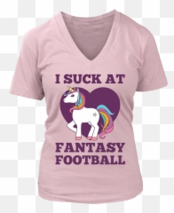 I Suck At Fantasy Football T - Ladies Shirt Design Emoji