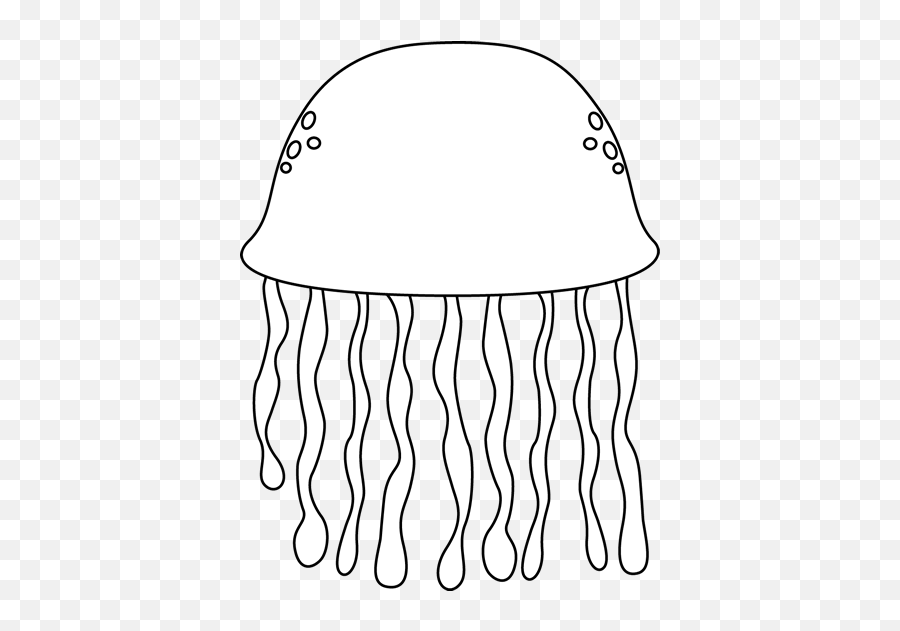 Printable Jellyfish Clipart Black And White - Jelly Fish To Color Emoji,Jellyfish Emoji