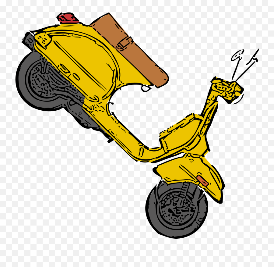 Scooter Vehicle Yellow - Free Vector Graphic On Pixabay Clip Art Emoji,Scooter Emoji