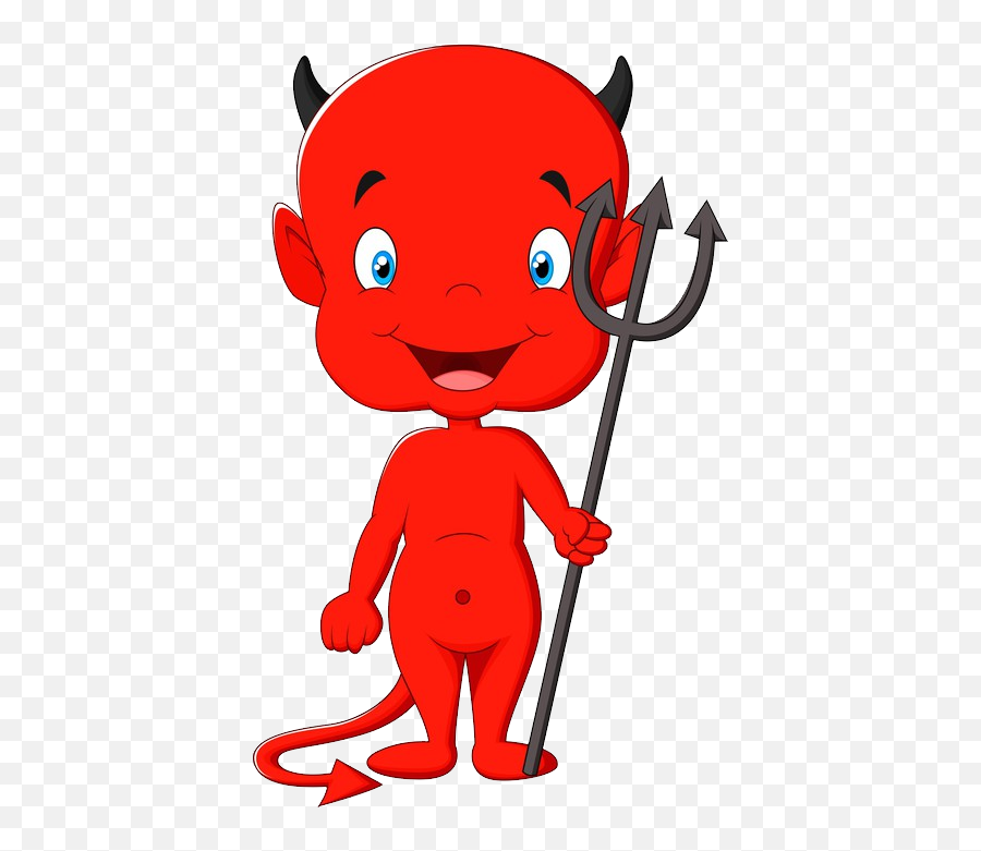 Download Hd Cartoon Red Devil Transparent Png Image - Dibujo De Un Diablo Animado Emoji,Red Devil Emoji