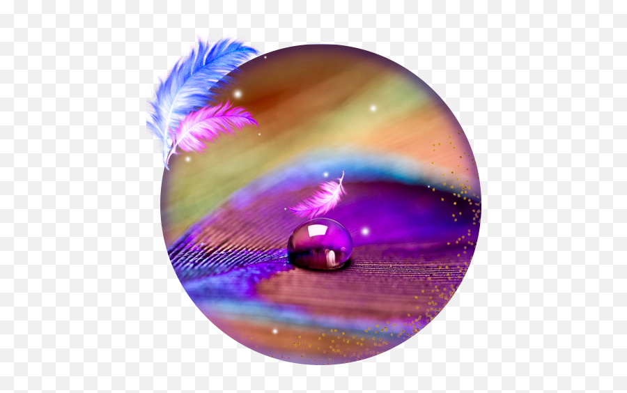 Pink Colorful Feather Live - Circle Emoji,Is There A Feather Emoji