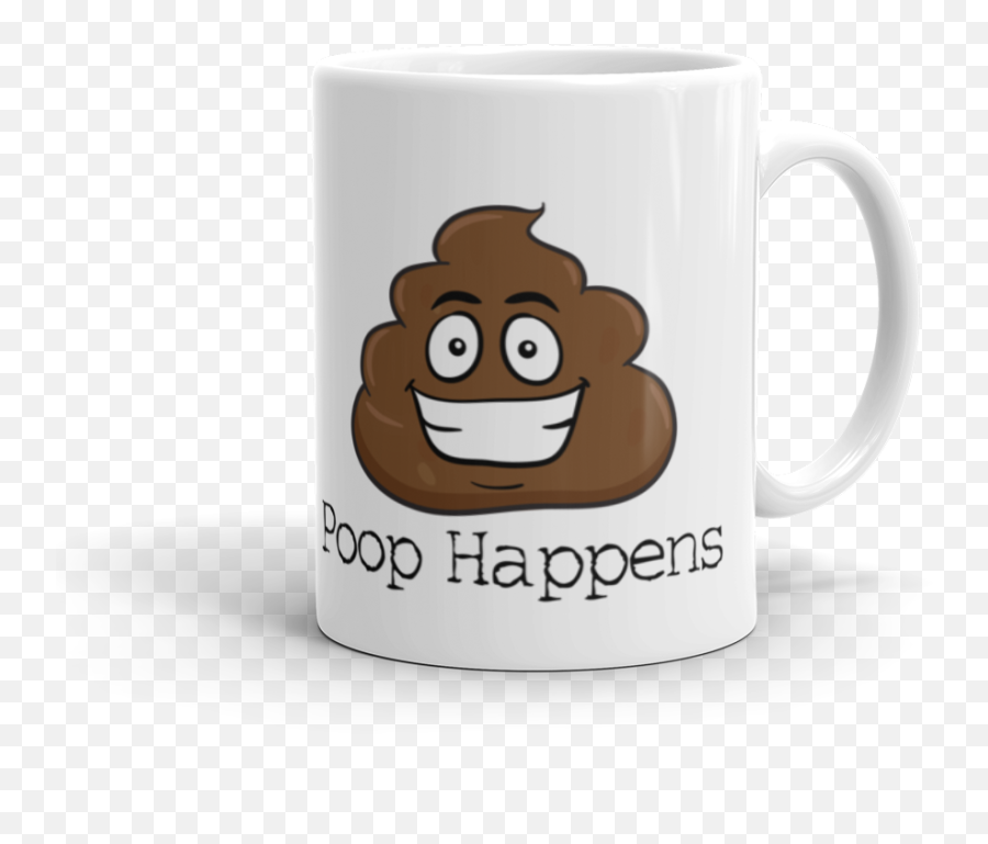 Download Hd Poop Happens Poop Emoji Ceramic Mug - Paska Emoji,Emoji Cards