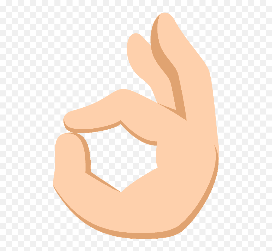 Ok Hand Emoji Clipart - Ok Emoji Skin Colour,Black Ok Hand Emoji