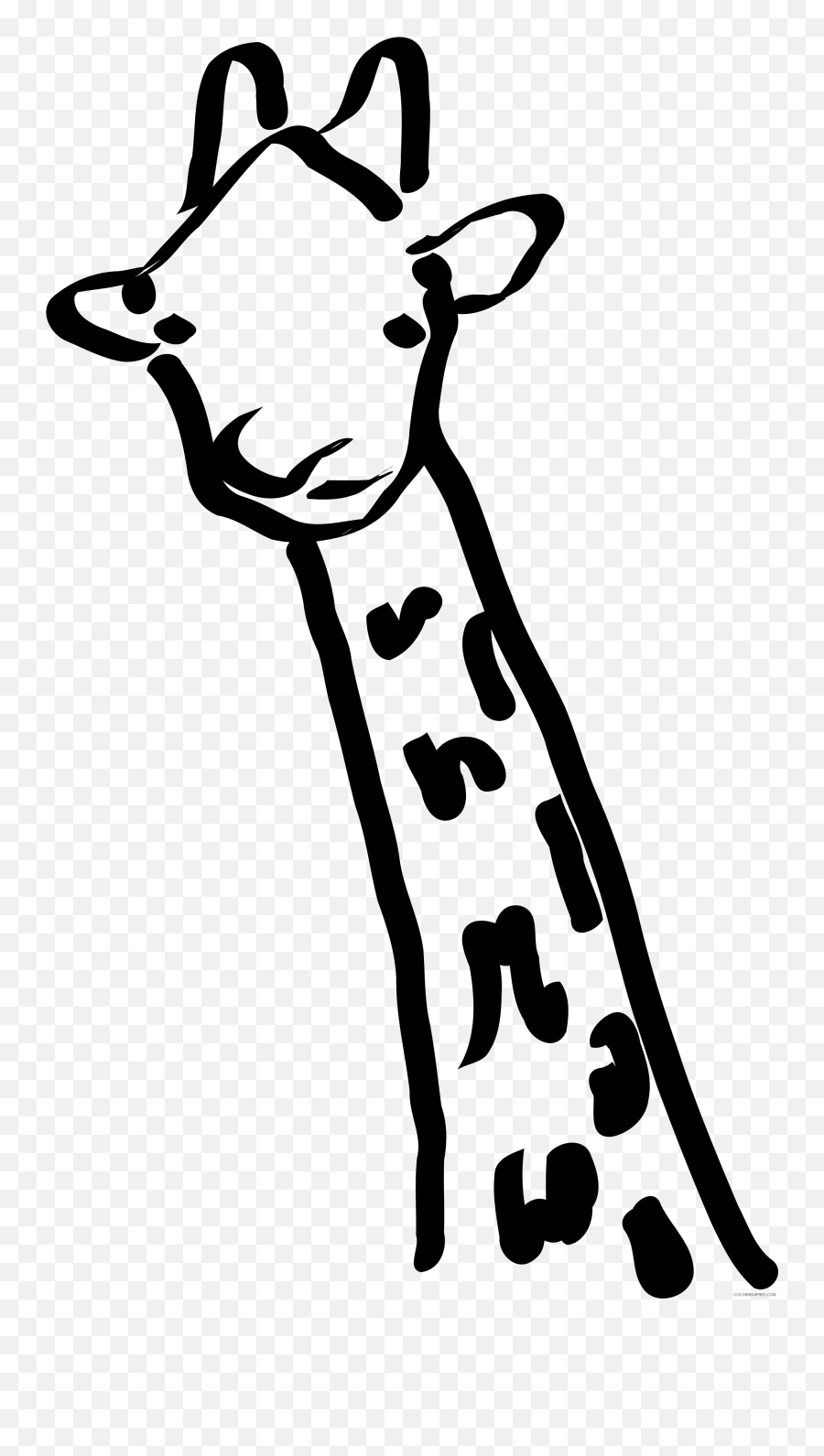 Black And White Giraffe Coloring Pages Giraffe 96 Png - Giraffe Clip Art Emoji,Giraffe Emoji