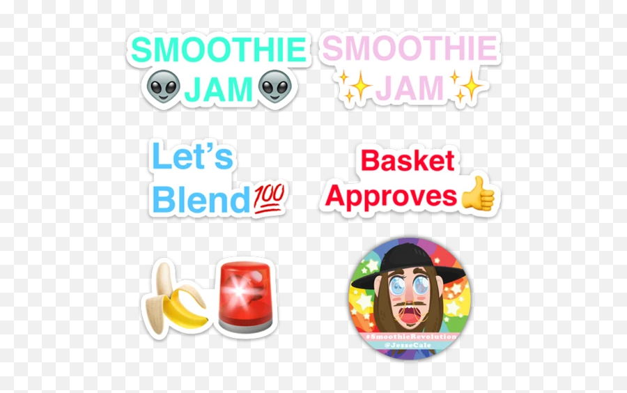 Smoothie Revolution Sticker Bundle - Wickes Emoji,Bong Emoji