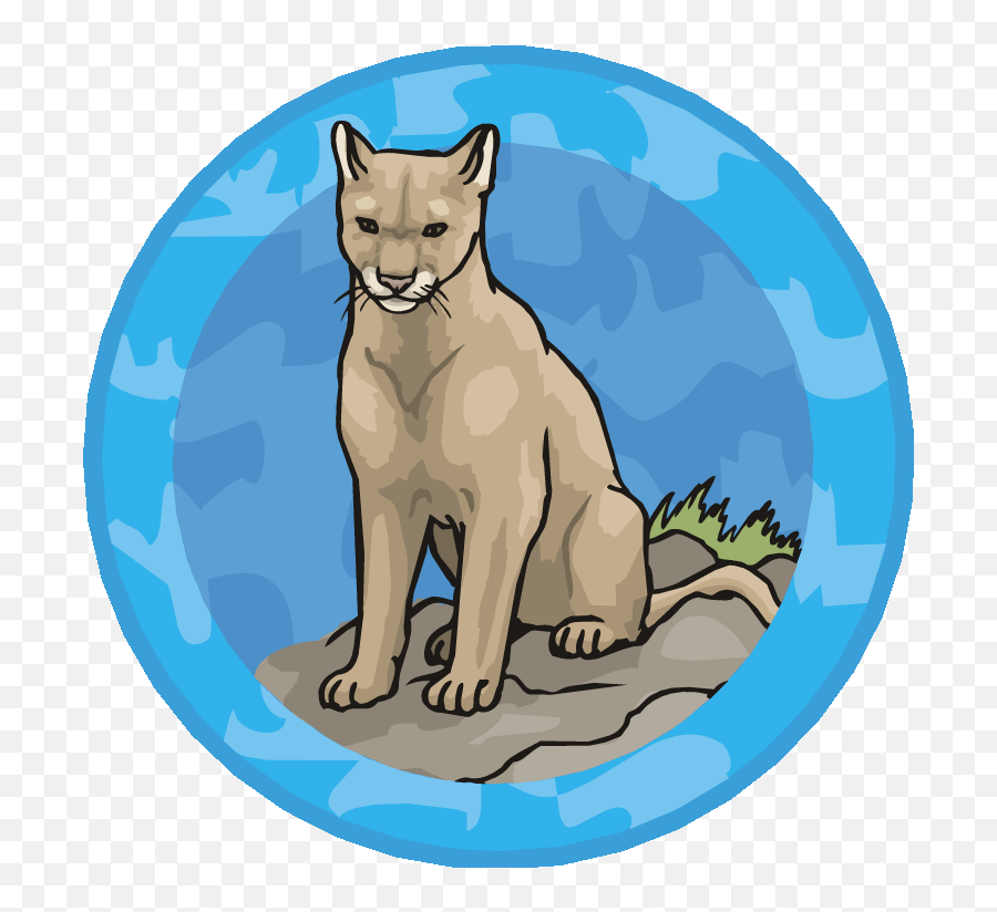 Free Cougar Clipart - Mountain Lion Sitting Clipart Emoji,Cougar Emoji