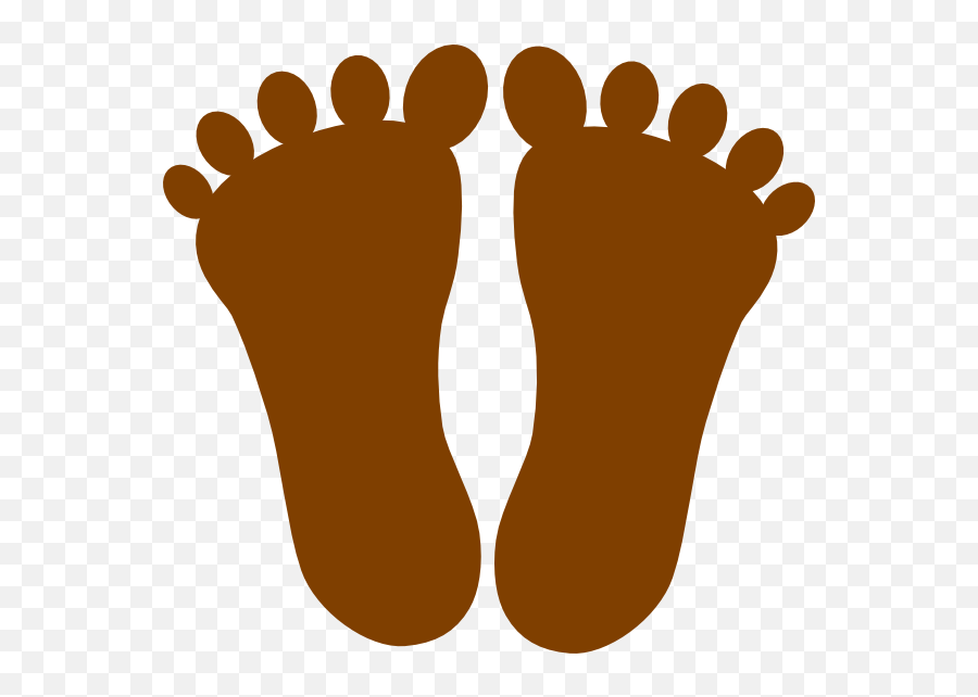 Footprint Clipart Brown Footprint - Brown Footprints Clipart Emoji,Footsteps Emoji