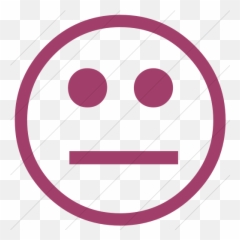 IconsETC Simple pink classic emoticons neutral face - Blue Neutral Face Emoji