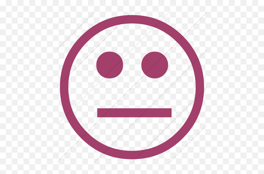 Iconsetc Simple Pink Classic Emoticons Neutral Face Icon - Blue Neutral Face Emoji,Neutral Emoticons