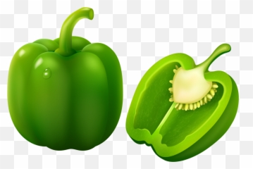 Fruits and - Green Bell Pepper Clipart Emoji