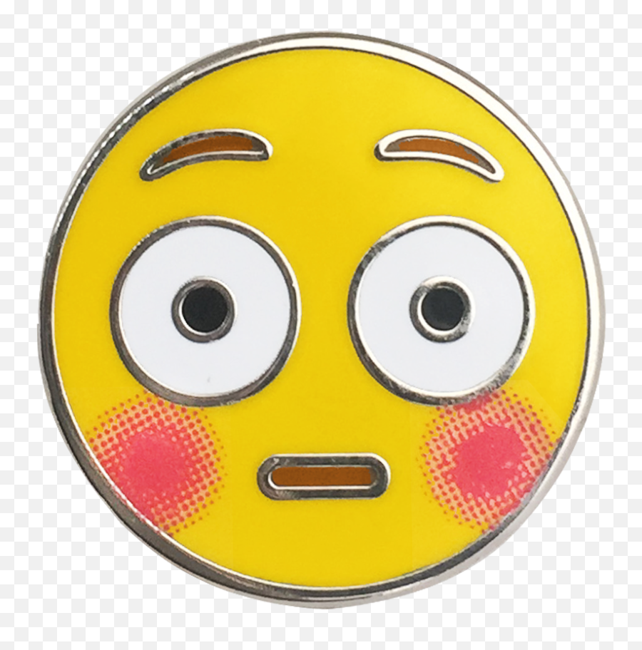 Flushed Emoji Pin - Emoji,Emoji Pins