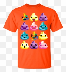 Cute Girl Rainbow Emoji Poop T - Hate The Denver Broncos