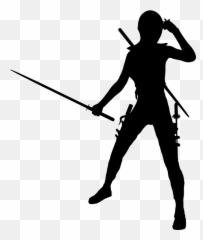 Free Ninja Sword Images - Female Silhouette Emoji