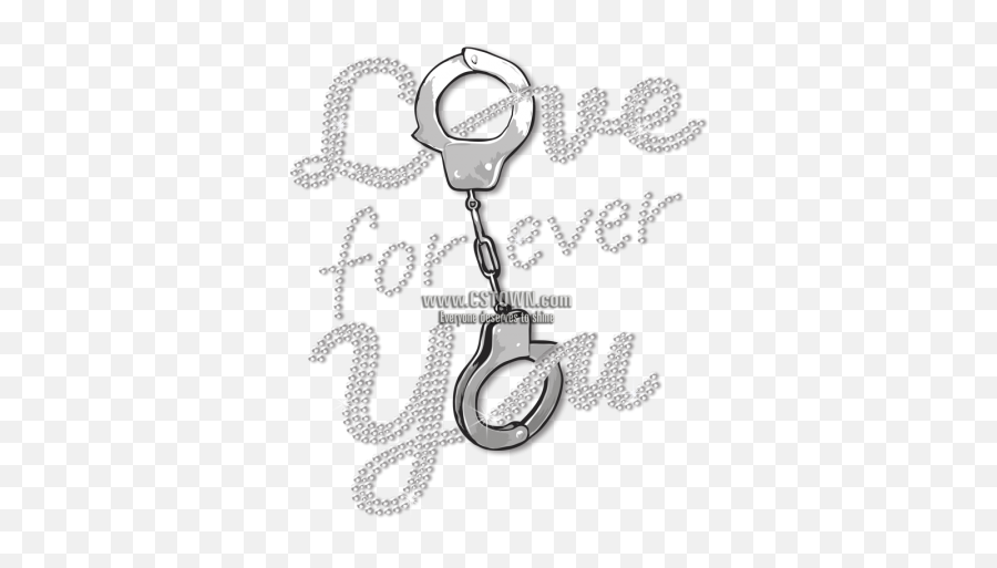 Love You Forever Handcuffs Motif - Illustration Emoji,Is There A Handcuff Emoji