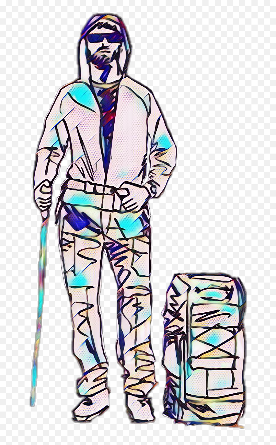 Hiker Mountains Dude Man Backpacker - Vector Graphics Emoji,Hiker Emoji